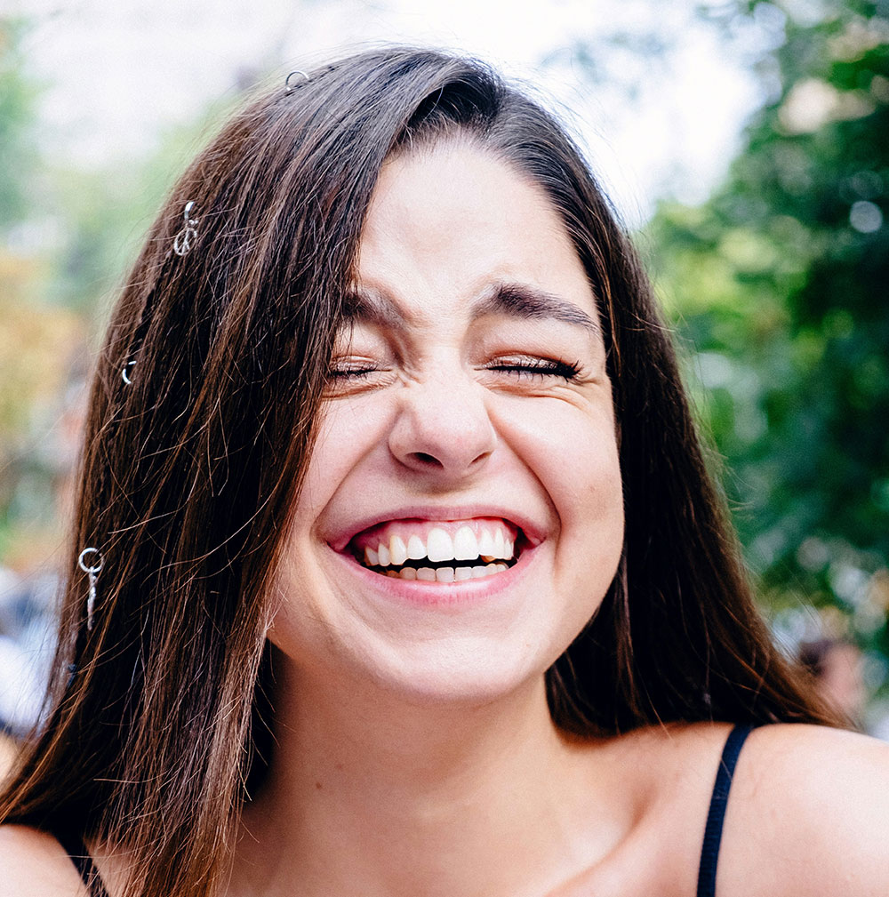 girl with bright smile